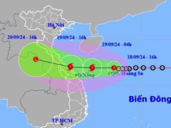 Áp thấp nhiệt đới cách Hoàng Sa 250km, sắp mạnh thành bão số 4 giật cấp 10