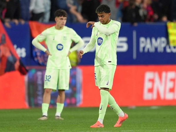 Lamine Yamal ghi siêu phẩm, Barca vẫn thua sốc Osasuna