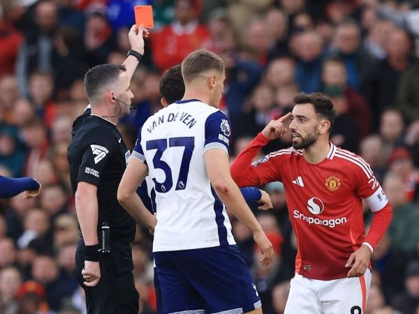 LĐBĐ Anh hủy tấm thẻ đỏ cho Bruno Fernandes