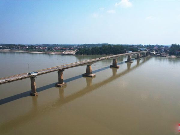 Hình ảnh trụ cầu Trung Hà sau 120 ngày sửa chữa
