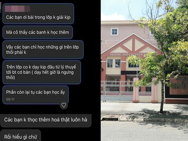 Cô giáo bị tố nhắn tin 'gợi ý' học sinh đi học thêm giải thích gì trong bản tường trình?