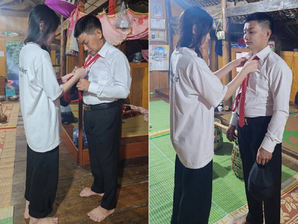 Chuyện cảm động phía sau tấm ảnh 'con gái chuẩn bị cho bố đi đón vợ'