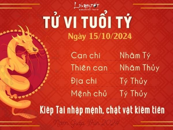 Tử vi 12 con giáp hôm nay - thứ 3 ngày 15/10/2024: Tý chật vật, Ngọ vượng phát