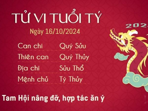 Tử vi 12 con giáp hôm nay - thứ 4 ngày 16/10/2024:Dần vướng họa, Tị hanh thông