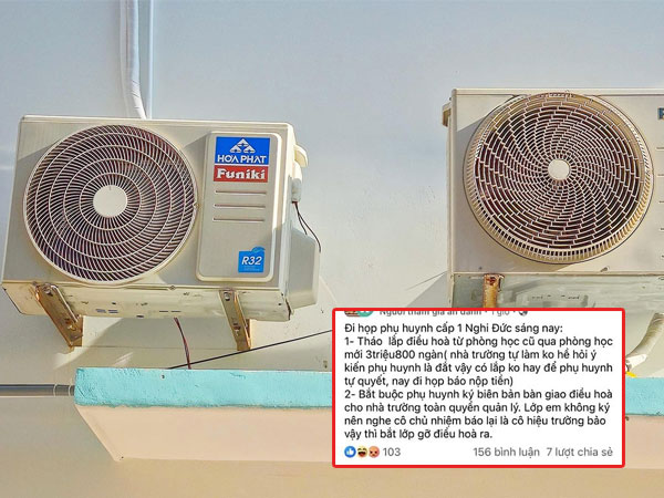 Hiệu trưởng lên tiếng về thông tin di dời điều hoà hết 3,8 triệu/phòng