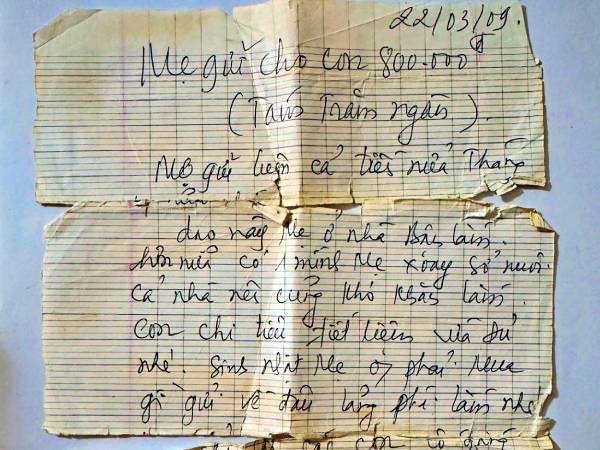 Lá thư tay của người mẹ Yên Bái khiến con gái xúc động suốt 15 năm