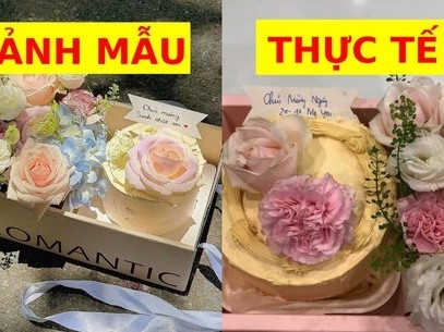 Đặt bánh và hoa tặng mẹ dịp 20/10, cô gái 'tức phát khóc' khi sản phẩm khác xa ảnh mẫu