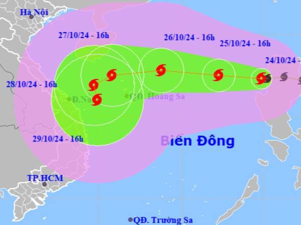Bão Trami vào Biển Đông thành bão số 6, sẽ giật cấp 15