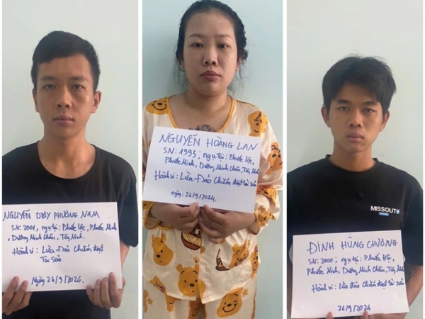 Thủ Đức: Tạm giam 3 kẻ lừa đảo qua mạng xã hội