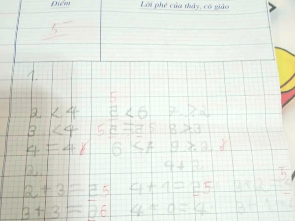 Bài kiểm tra Toán bị điểm 5 gây 'náo loạn' MXH: Bà mẹ lên hỏi ý kiến, mắng luôn loạt phụ huynh có quan điểm trái chiều