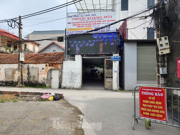 Dựng chốt ngăn bệnh nhân đến cơ sở của ‘thần y’ chữa bách bệnh bằng nước ion kiềm tại Hà Nội