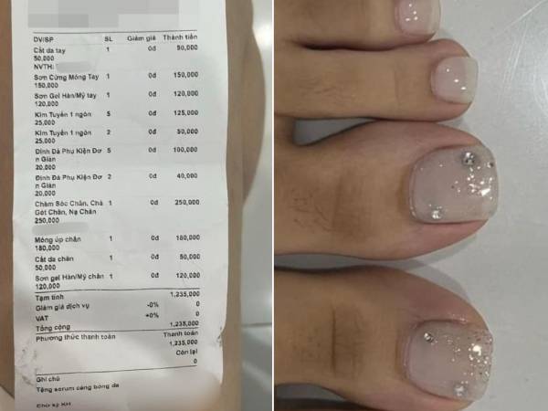 Xôn xao lần đi làm nail trị giá 1,2 triệu đang khiến cả cõi mạng 'bật khóc'