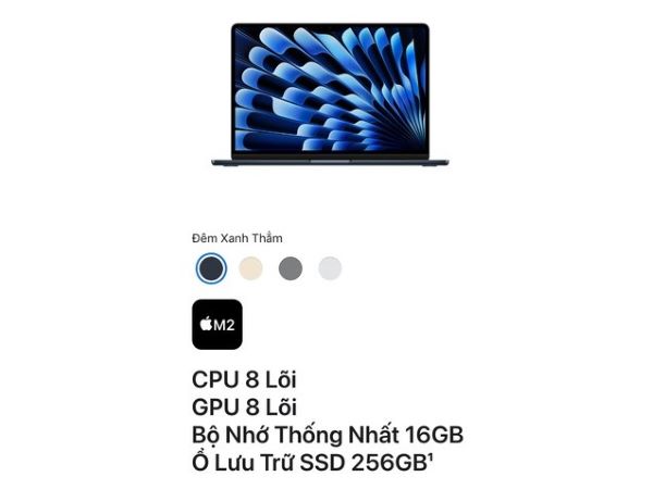 Apple nâng cấp miễn phí RAM mặc định cho MacBook Air từ 8GB lên 16GB