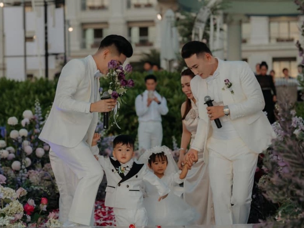 Cận cảnh đám cưới hoành tráng, quy tụ toàn sao của nam diễn viên Việt nổi tiếng và chú rể kém 6 tuổi