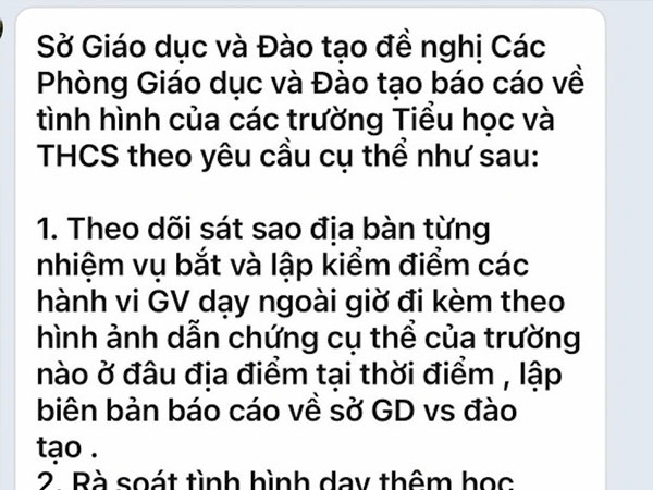 Sở GD-ĐT TPHCM lên tiếng về yêu cầu 'bắt' giáo viên dạy thêm