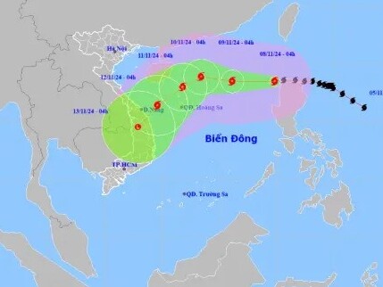 Bão số 7 đang mạnh cấp 14, giật cấp 17, liên tục chuyển hướng