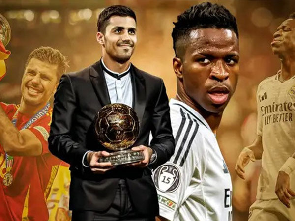 Công bố điểm số Quả bóng vàng 2024: Rodri thắng sát nút Vinicius