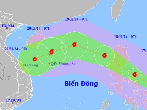 Siêu bão Man-yi giật cấp 17 hướng vào Biển Đông và miền Trung nước ta
