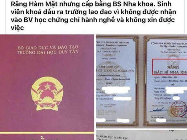 Sinh viên Y học ngành Răng Hàm Mặt nhưng nhận bằng Nha khoa