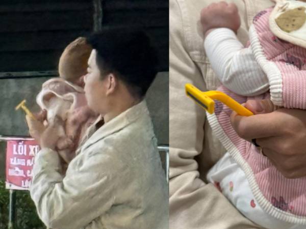 Ông bố Hà Nội khiến tất cả đứng hình với món đồ cầm trên tay khi được vợ nhờ đưa con đi khám bệnh