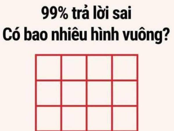 Bài toán đếm hình vuông của học sinh tiểu học nhưng khiến 99% người lớn trả lời sai