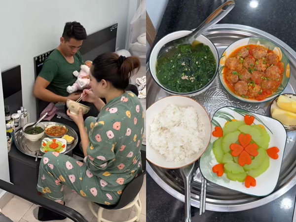Lê Anh Nuôi nấu cơm vừa ngon vừa tiết kiệm thì ai cũng biết nhưng nấu cơm cữ cho vợ lại thế này?