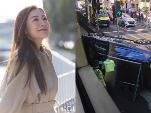 Nữ diễn viên gặp tai nạn lật xe kinh hoàng giữa phố, thoát chết nhờ 1 hành động tử tế của người dân