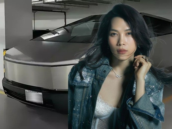 1,5 triệu lượt xem Mỹ Tâm bước xuống từ chiếc Tesla Cybertruck 8 tỷ, thần thái ngút ngàn!