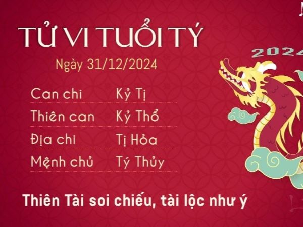 Tử vi 12 con giáp hôm nay - thứ 4 ngày 31/12/2024: Dần quá tải, Thân có thành tựu