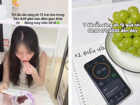 Dở khóc dở cười trend ăn nho vào 0h ngày 1/1: Chọn sai loại là 'cười ra nước mắt' luôn