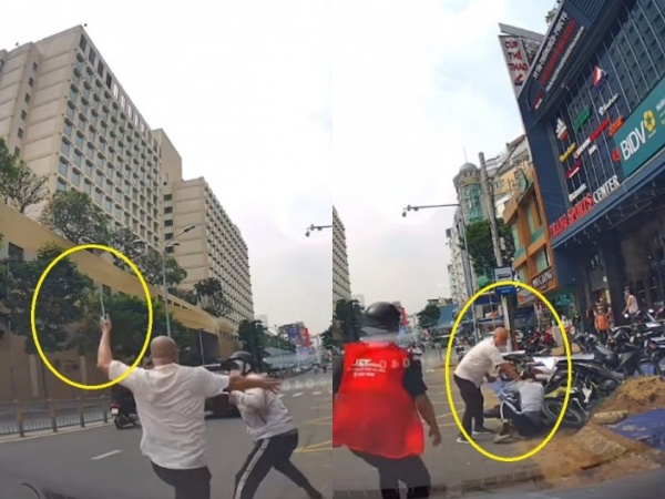Lại xuất hiện cảnh cầm hung khí đuổi đánh người trên đường phố