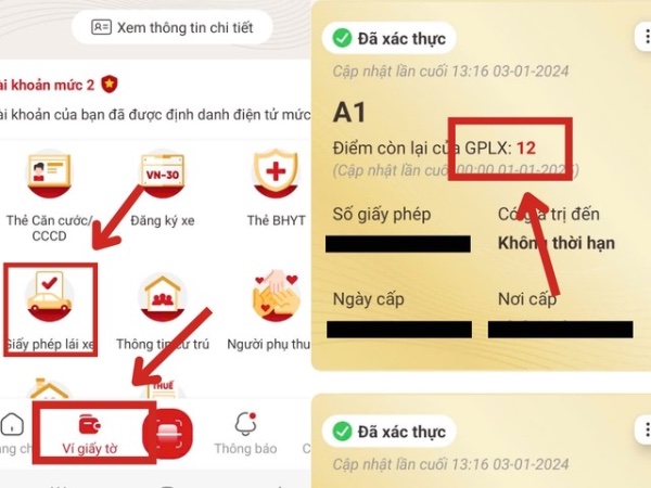 Cách đơn giản để theo dõi điểm và số điểm bị trừ trên bằng lái xe