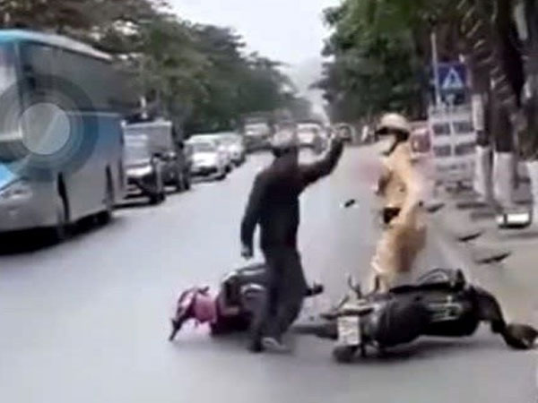 Tạm giữ hình sự kẻ hành hung công an tại Hải Phòng