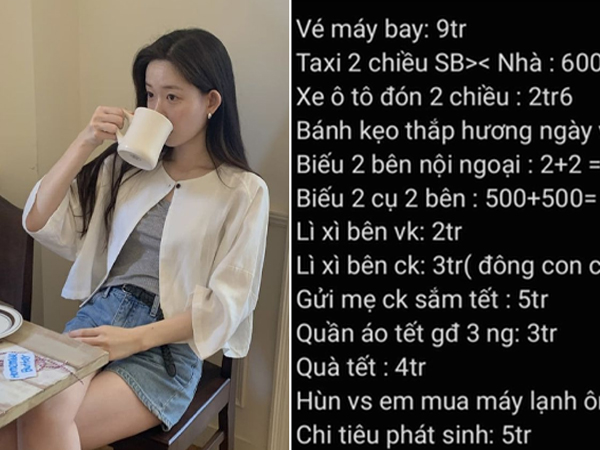 Bức ảnh chụp màn hình của cặp vợ chồng gây sốt MXH: Một tháng Tết tiêu hết sạch tiền tiết kiệm