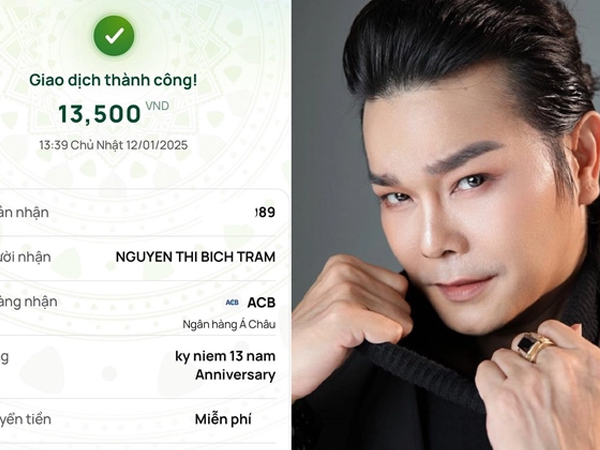 Nam nghệ sĩ Việt chuyển cho vợ 13.500 đồng nhân dịp kỷ niệm 13 năm ngày cưới