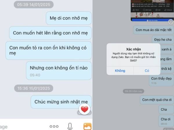Ảnh chụp màn hình tin nhắn cuối cùng với bố, mẹ, người thân đã qua đời: 'Tết sắp tới rồi, tủi thân lắm...'