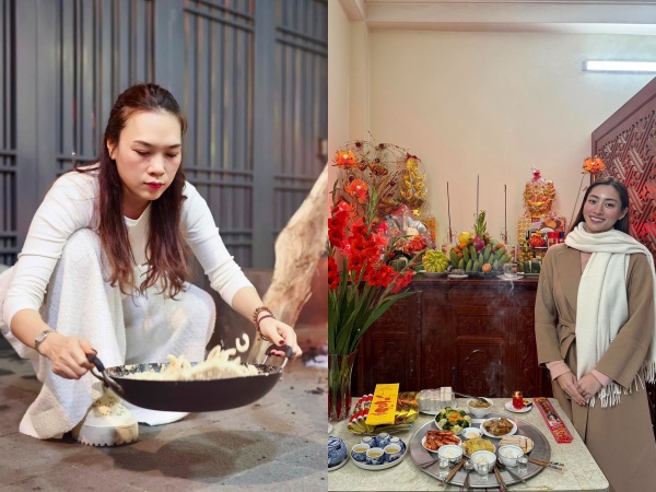 Mâm cỗ Tết của sao Việt