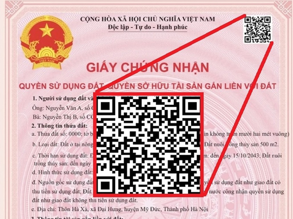 5 thông tin người dân có thể tra cứu từ mã QR sổ đỏ từ 2025