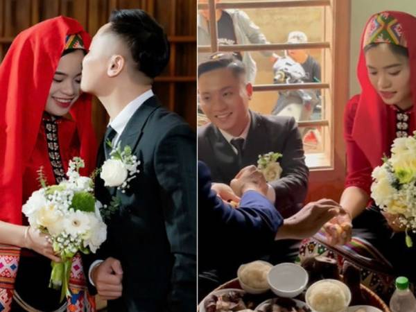 Cô dâu, chú rể thực hiện nghi thức 'lạ' trong phòng tân hôn, nhiều người tò mò