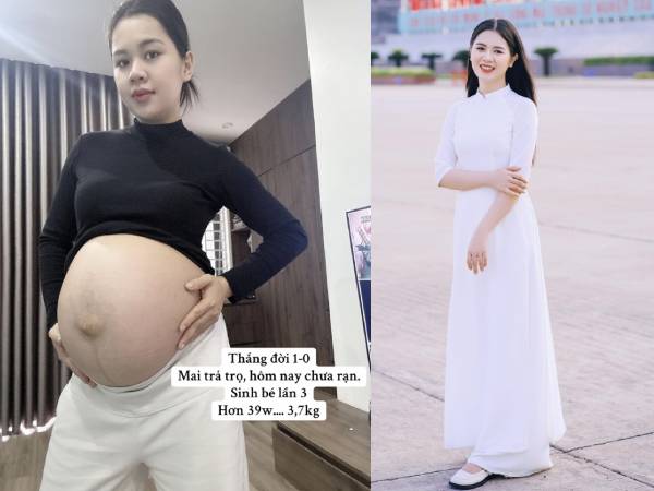 Hoa khôi đại học Vinh lấy chồng cầu thủ, bất ngờ tung ảnh bụng bầu sắp sinh, nhan sắc thay đổi khó nhận ra
