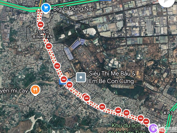 Tài xế gặp khó vì Google Maps báo nhầm quốc lộ 51 bị cấm lưu thông