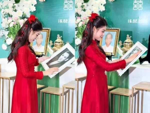 Con gái là ca sĩ ôm di ảnh Phi Nhung, bật khóc trong ngày cưới