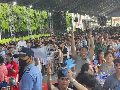 Hình ảnh 1 doanh nghiệp ở Bình Dương đãi 370 bàn tiệc
