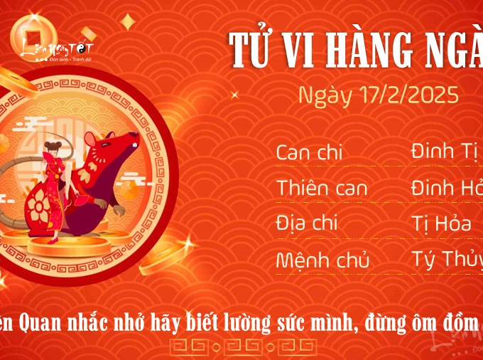 Tử vi thứ 2 ngày 17/2/2025 của 12 con giáp: Thìn khó khăn, Sửu hạnh phúc