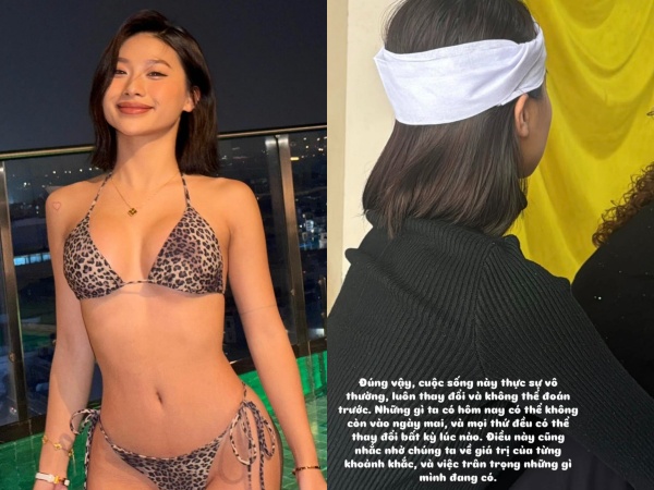 Louis Phạm tung ảnh bikini khoe body cực 'cháy' nhưng dân mạng lại thắc mắc về story đeo khăn tang trước đó nửa ngày