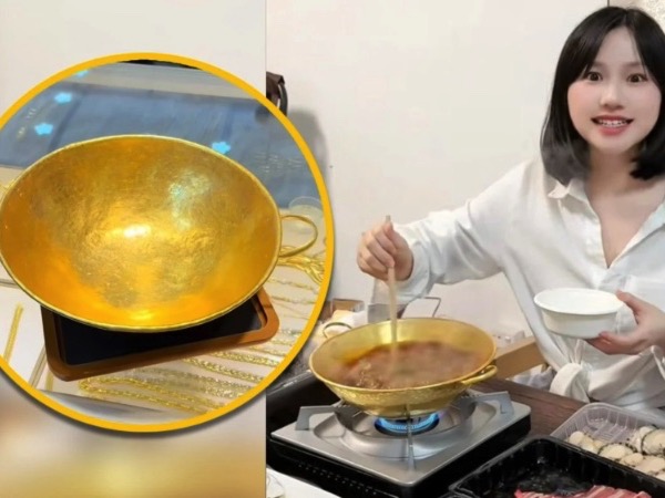 Cô gái ăn lẩu trong chiếc nồi bằng vàng 2,4 tỷ đồng gây xôn xao
