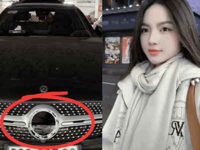 Chiếc Mercedes nhà Quang Hải gặp sự cố hy hữu, 'team qua đường' để lại dòng chữ trên xe khiến Chu Thanh Huyền than trời