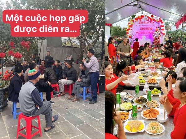 Đàn ông cả xóm họp bàn, tất bật nấu 20 mâm cỗ mừng chị em ngày 8/3