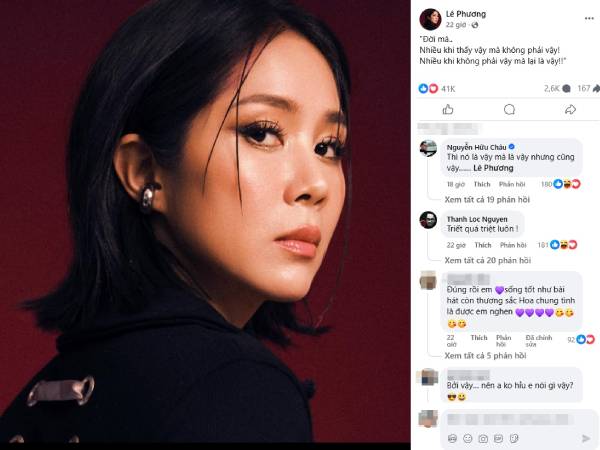 Lê Phương gây hoang mang khi đăng status sau tang lễ Quý Bình, nhiều nghệ sĩ vào bình luận ẩn ý