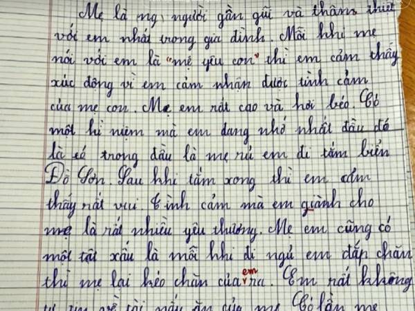Học sinh tiểu học làm văn tả hết tật xấu của mẹ, dân mạng nghe xong lập tức bái phục vì 'cháu tả thực đến đau lòng'